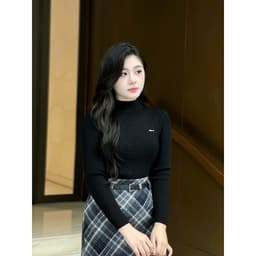 Áo len giữ nhiệt cao cấp mã 3302  tag chữ min phối cổ cao 3p chất len mềm mịn Eva Lover 8