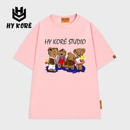 Áo Thun HY KORÉ 4 Con Gấu 3067 Form Rộng Localbrand Oversize Unisex Vải Cotton 65% Nam Nữ Mặc Đẹp 9