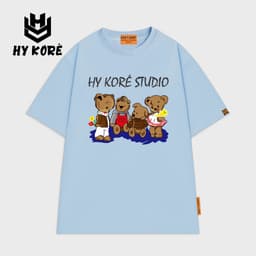Áo Thun HY KORÉ 4 Con Gấu 3067 Form Rộng Localbrand Oversize Unisex Vải Cotton 65% Nam Nữ Mặc Đẹp 8