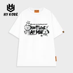 Áo Thun HY KORÉ Look At Me 3081 Form Rộng Localbrand Oversize Unisex Vải Cotton 65% Nam Nữ Mặc Đẹp 1