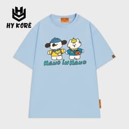 Áo Thun HY KORÉ Hand In Hand 3066 Form Rộng Localbrand Oversize Unisex Vải Cotton 65% Nam Nữ Mặc Đẹp 1