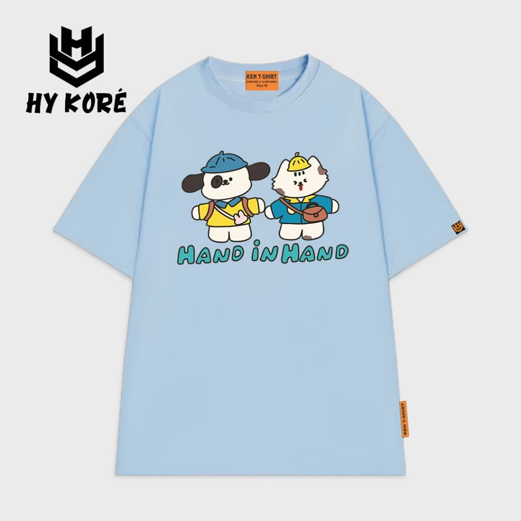 Áo Thun HY KORÉ Hand In Hand 3066 Form Rộng Localbrand Oversize Unisex Vải Cotton 65% Nam Nữ Mặc Đẹp
