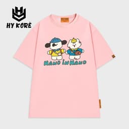 Áo Thun HY KORÉ Hand In Hand 3066 Form Rộng Localbrand Oversize Unisex Vải Cotton 65% Nam Nữ Mặc Đẹp 9