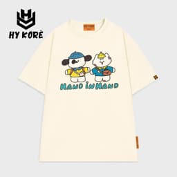 Áo Thun HY KORÉ Hand In Hand 3066 Form Rộng Localbrand Oversize Unisex Vải Cotton 65% Nam Nữ Mặc Đẹp 8