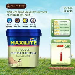 (5 lít) Sơn tường trong nhà MAXILITE MK14 độ che phủ cao, dễ thi công thích hợp sơn lại tường cũ - phân khúc kinh tế 1