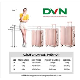 Vali Khung Nhôm Khoá Sập Cao Cấp DVN, Chống Vỡ Chống Trộm, Khay Để Cốc Tiện Lợi 004 7