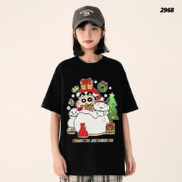 Áo Thun NOEL HY KORÉ SHIN HỘP QUÀ GIÁNG SINH 2968 Form Rộng Localbrand Oversize Unisex Vải Cotton 75% Nam Nữ Mặc Đẹp 2