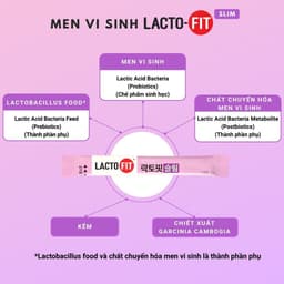MỞ BÁN - Men Vi Sinh Lợi Khuẩn LACTO-FIT HỒNG Hàn Quốc, Hộp 60 Gói x 2g 3