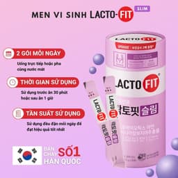 MỞ BÁN - Men Vi Sinh Lợi Khuẩn LACTO-FIT HỒNG Hàn Quốc, Hộp 60 Gói x 2g 5