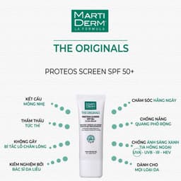 [HÀNG CÔNG TY] Kem Chống Nắng Phổ Rộng Cho Da Dầu, Mụn, Nám & Tăng Sắc Tố MartiDerm The Originals Proteos Screen SPF50+ 7