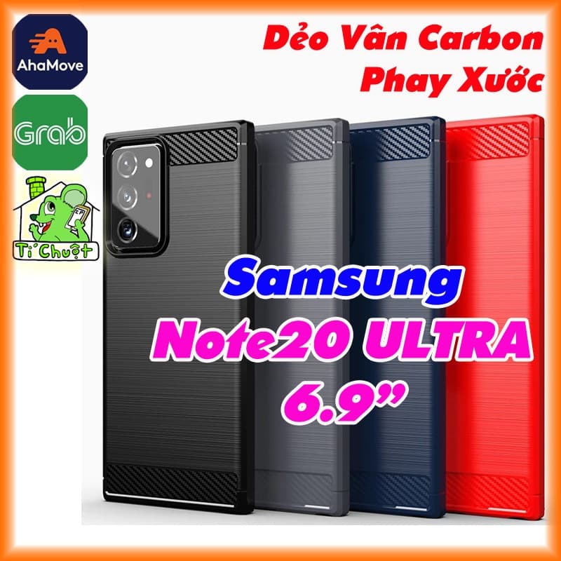Ốp Lưng Chống Sốc cho SS Galaxy Note 20 ULTRA 6.9" Vân 3D Carbon Phay Xước