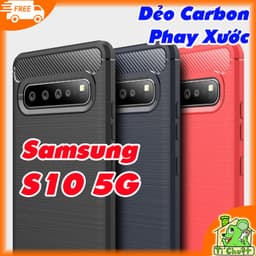 [Bản Hàn Quốc SM-G977] Ốp Lưng Chống Sốc cho SS Galaxy S10 5G 6.7" Vân 3D Carbon Phay Xước 1