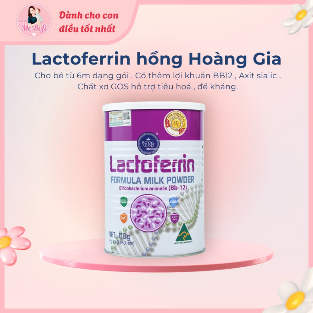 Lactoferrin Hồng Hoàng Gia Úc - Sữa non hỗ trợ tăng đề kháng, miễn dịch cho bé - Mẹ Rofi