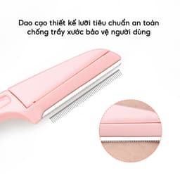 Bộ 3 Dao Cạo Lông Mày Gấp Gọn Kèm Hộp JYoohome Tỉa Chân Mày Tóc Mái Chuẩn Đẹp An Toàn Cho Nữ 4