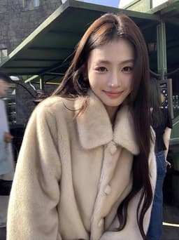 [Sẵn Kịp Tết] Áo Lông Nữ Ngắn Dáng Rộng Cổ Bẻ Kem Basic Lông Mềm Mịn Sang Chảnh Thu Đông Đi Chơi Đà Lạt Chali K10 8