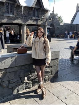[Sẵn Kịp Tết] Áo Lông Nữ Ngắn Dáng Rộng Cổ Bẻ Kem Basic Lông Mềm Mịn Sang Chảnh Thu Đông Đi Chơi Đà Lạt Chali K10 10