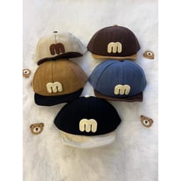 B2 Mũ Lưỡi Trai Mềm Chất Nhung Tăm Mềm Đính Gấu Cho Bé 6m-2 Tuổi 6