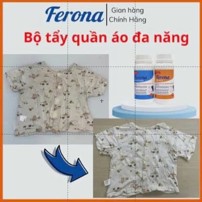 Bộ 2 Chai Tẩy Quần Áo Đa Năng Ferona – Tẩy Mốc, Thâm Kim, Vết Máu, Dầu Mỡ… Hiệu Quả Mạnh Mẽ