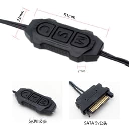 Cáp Chuyển 3pin ARGB 5V Sang SATA – Bộ Chuyển Đổi RGB Cho PC LED, Quạt Case, Dây Đèn 9