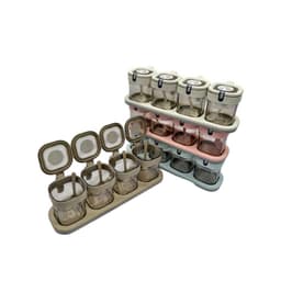 Bộ lọ gia vị Hiwa - Hokori - Có Kèm Thìa Tiện Lợi, nắp bật dễ dàng sử dụng, không ẩm ỉu 3