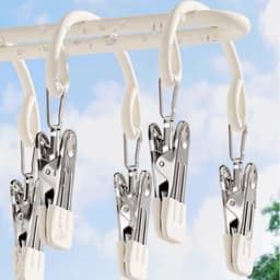 MÓC VÒM 20 KẸP TREO QUẦN ÁO CHỐNG TRƯỢT – CHỐNG GIÓ – SIÊU BỀN BẰNG THÉP BỌC NHỰA 5
