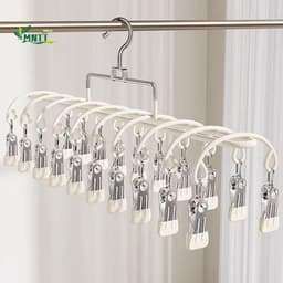 MÓC VÒM 20 KẸP TREO QUẦN ÁO CHỐNG TRƯỢT – CHỐNG GIÓ – SIÊU BỀN BẰNG THÉP BỌC NHỰA 9