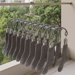 MÓC VÒM 20 KẸP TREO QUẦN ÁO CHỐNG TRƯỢT – CHỐNG GIÓ – SIÊU BỀN BẰNG THÉP BỌC NHỰA 2