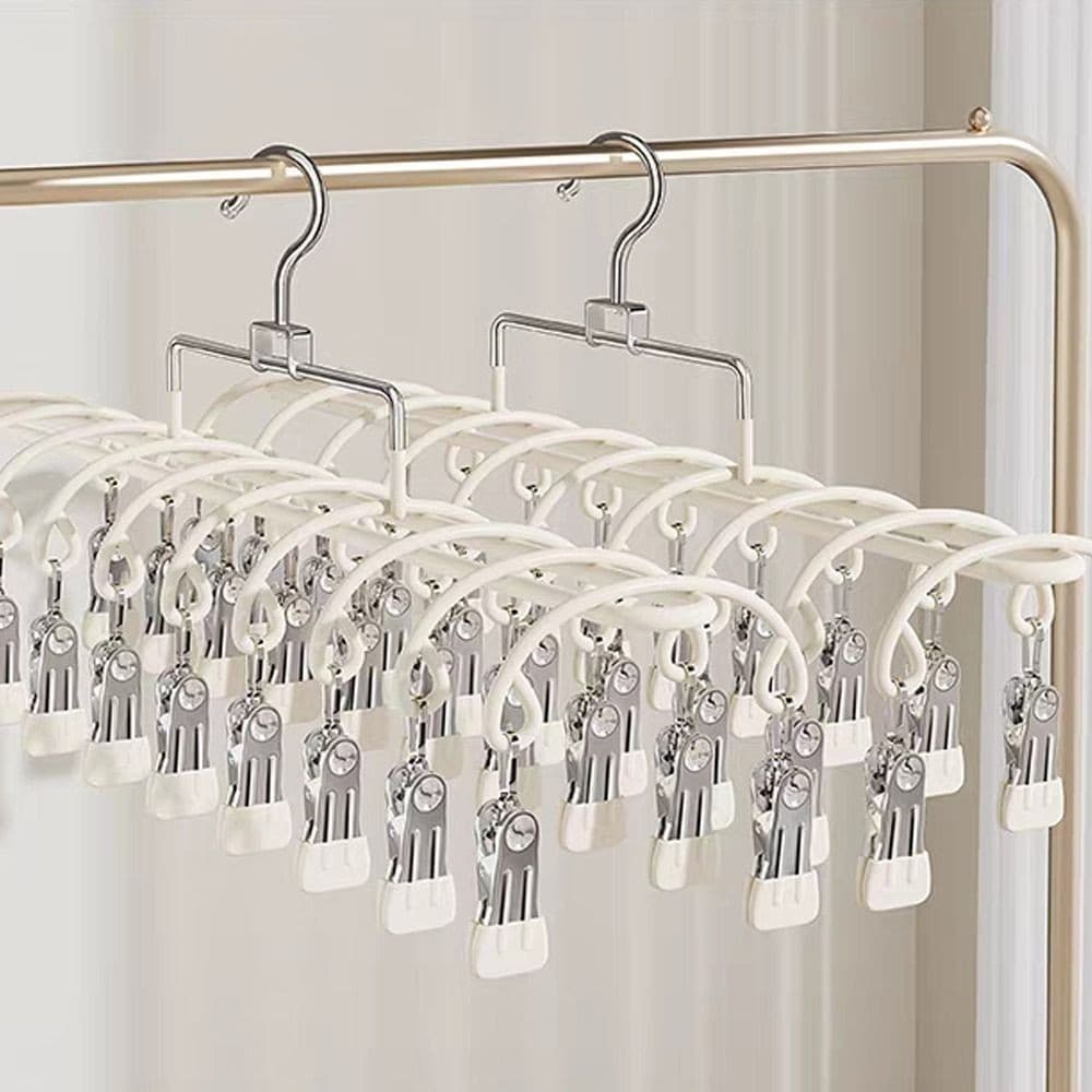 MÓC VÒM 20 KẸP TREO QUẦN ÁO CHỐNG TRƯỢT – CHỐNG GIÓ – SIÊU BỀN BẰNG THÉP BỌC NHỰA