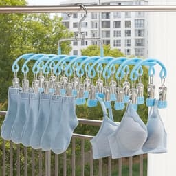MÓC VÒM 20 KẸP TREO QUẦN ÁO CHỐNG TRƯỢT – CHỐNG GIÓ – SIÊU BỀN BẰNG THÉP BỌC NHỰA 3