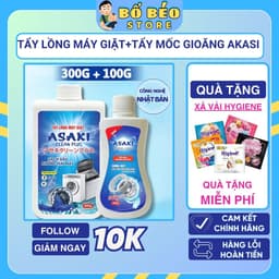 Combo Asaki - Tẩy lồng máy giặt 300g và tẩy mốc gioăng cao su 100g, sạch khuẩn, khử nấm mốc hiệu quả 1