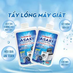 Combo Asaki - Tẩy lồng máy giặt 300g và tẩy mốc gioăng cao su 100g, sạch khuẩn, khử nấm mốc hiệu quả 7