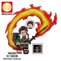 Minifigure Demon Slayer Đồ Chơi Lắp Ráp Nhân Vật Tanjiro, Nezuko, Rengoku,Yorichi,kokushibo (WM6218) 5