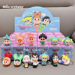 Blind box 24 hộp mù móc khoá ẩn chứa móc khóa mini hoạt hình, sét 24 hộp mù móc khoá quà tặng cho bé 5