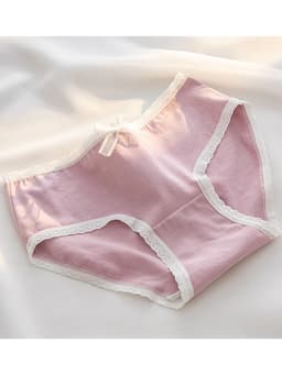 Set 5 Quần Chíp Tam Giác, Quần Lót cho Bé Gái, Mẫu Tim Hồng 30-60kg, Cotton kháng khuẩn an toàn cho bé 5