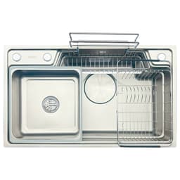 Chậu rửa bát Gento GT04 8048 New | Bồn rửa bát 1 hố kiểu Nhật | Tặng kèm vòi 1