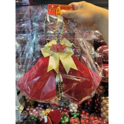 Chuông đôi nhung size 12-16cm đồ trang trí noel cây thông 5