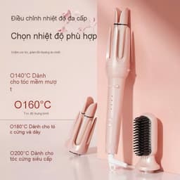 Máy Uốn Tóc Tạo Kiểu 3in1 Chuẩn Salon 2 Đầu Uốn 28 và 32mm, Máy Làm Xoăn Tự Động ChiGo Trục 32mm Dễ Dùng_TH 4