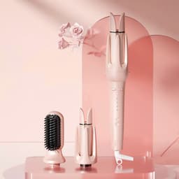Máy Uốn Tóc Tạo Kiểu 3in1 Chuẩn Salon 2 Đầu Uốn 28 và 32mm, Máy Làm Xoăn Tự Động ChiGo Trục 32mm Dễ Dùng_TH 2