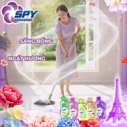 Nước Lau Sàn SPY 950ml Hương Thiên Nhiên – Ít Bọt, An Toàn, Thanh Mát, Xua Đuổi Côn Trùng 9