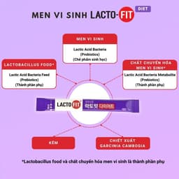 MỞ BÁN - Men Vi Sinh Lợi Khuẩn LACTO-FIT TÍM Hàn Quốc, Hộp 60 Gói x 2g 3