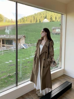 [Sẵn] Áo Khoác Dài Trench Coat Nữ Hàn Quốc Dáng Dài Thắt Eo Sang Trọng Chống Gió Đi Làm Đi Chơi Chali AZ809 2