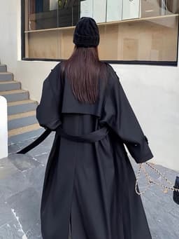 [Sẵn] Áo Khoác Dài Trench Coat Nữ Hàn Quốc Dáng Dài Thắt Eo Sang Trọng Chống Gió Đi Làm Đi Chơi Chali AZ809 10