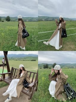 [Sẵn] Áo Khoác Dài Trench Coat Nữ Hàn Quốc Dáng Dài Thắt Eo Sang Trọng Chống Gió Đi Làm Đi Chơi Chali AZ809 3
