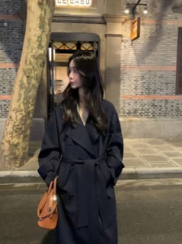 [Sẵn] Áo Khoác Dài Trench Coat Nữ Hàn Quốc Dáng Dài Thắt Eo Sang Trọng Chống Gió Đi Làm Đi Chơi Chali AZ809 4