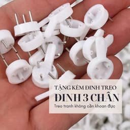 Tranh treo tường in canvas cô gái bên hoa sen khung cao cấp 2cm theo yêu cầu 4
