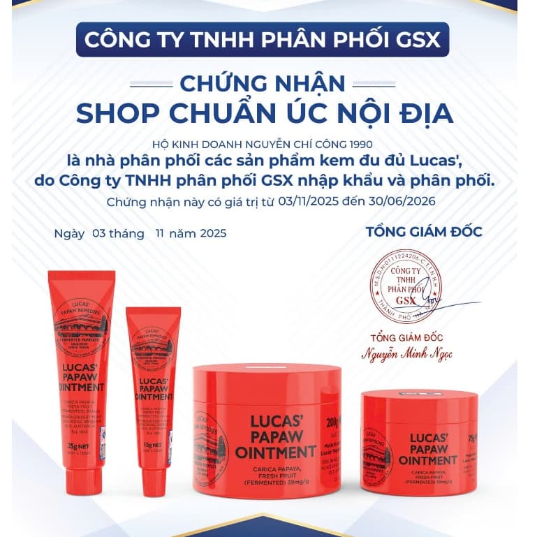 [NHẬP KHẨU TEM PHỤ][Phân biệt Fake] Kem đu đủ đa năng Lucas Papaw Ointment 15g, 25g, 75g chuẩn Úc chính hãng mới nhất