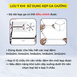 Bộ kẹp ga giường chống xê dịch chắc chắn có đệm nhựa chống rách nhiều lựa chọn màu sắc kiểu dáng 9