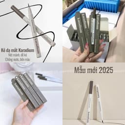 Bút Kẻ Mắt Nước Karadium Waterproof Brush Liner Black, Dạ Kẻ Mắt Karadium Waterproof 0.5mm 2