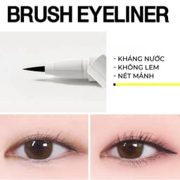 Bút Kẻ Mắt Nước Karadium Waterproof Brush Liner Black, Dạ Kẻ Mắt Karadium Waterproof 0.5mm 5
