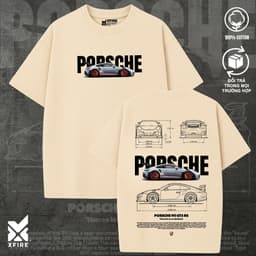 Áo Thun Oversize Porsche 911 (1) GT3 RS Nam Nữ Xfire Vietnam Form Rộng Unisex Streetwear Cotton 100% 5